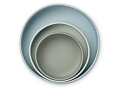 Liewood green multi mix silicone bowls Audrey (3-pack)